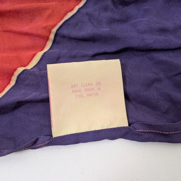 Indonesia Sarong Scarf Jewel Toned Rectangular Fringe Geometric - Picture 7 of 13